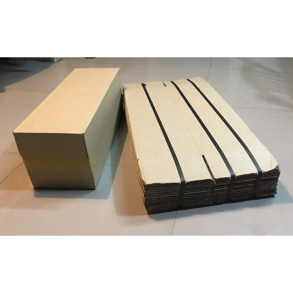 🔥พร้อมส่ง🔥 กล่องกระดาษ 20x20x60 ซม. กล่องกระดาษลูกฟูก กล่องลูกฟูก 3 ชั้น ทรงยาว ทรงสูง กล่องฝาชน แข็งแรง ทนทาน - รูปที่ 4