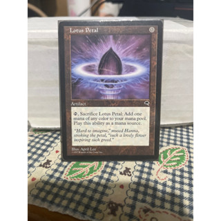 การ์ด MTG Lotus Petal Artifact Magic the Gathering EDH รุ่น tempest สภาพ Ex