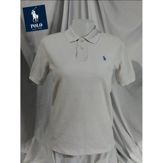 POLO​ RALPH LAUREN​ Brand_2nd hand เสื้อโปโลแขนสั้นผ้าฝ้าย​ 💯%/ Size M(10-12)/Made in China​🇨🇳​/ แท้มือสองกระสอบนำเข้า​