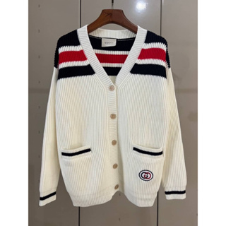 เสื้อคลุม กุชชี่ wool knit cardigan Size M-L