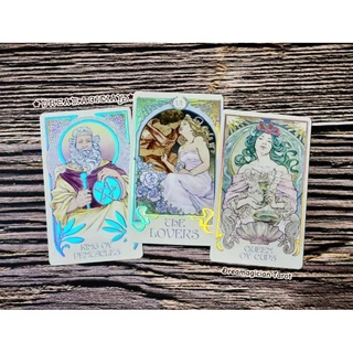 Ethereal Visions Tarot Luna Edition ไพ่แท้เคลือบสีรุ้งโฮโลแกรม ไพ่ยิปซี ไพ่ทาโร่ต์ Tarot Oracle Card Deck