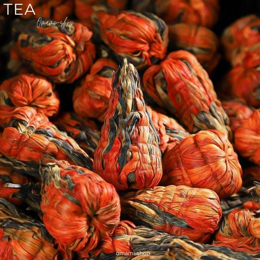 ชาดอกไม้บาน ขาอัดก้อน Flower Tea ชาออแกนิค100% ชาผูเออร์