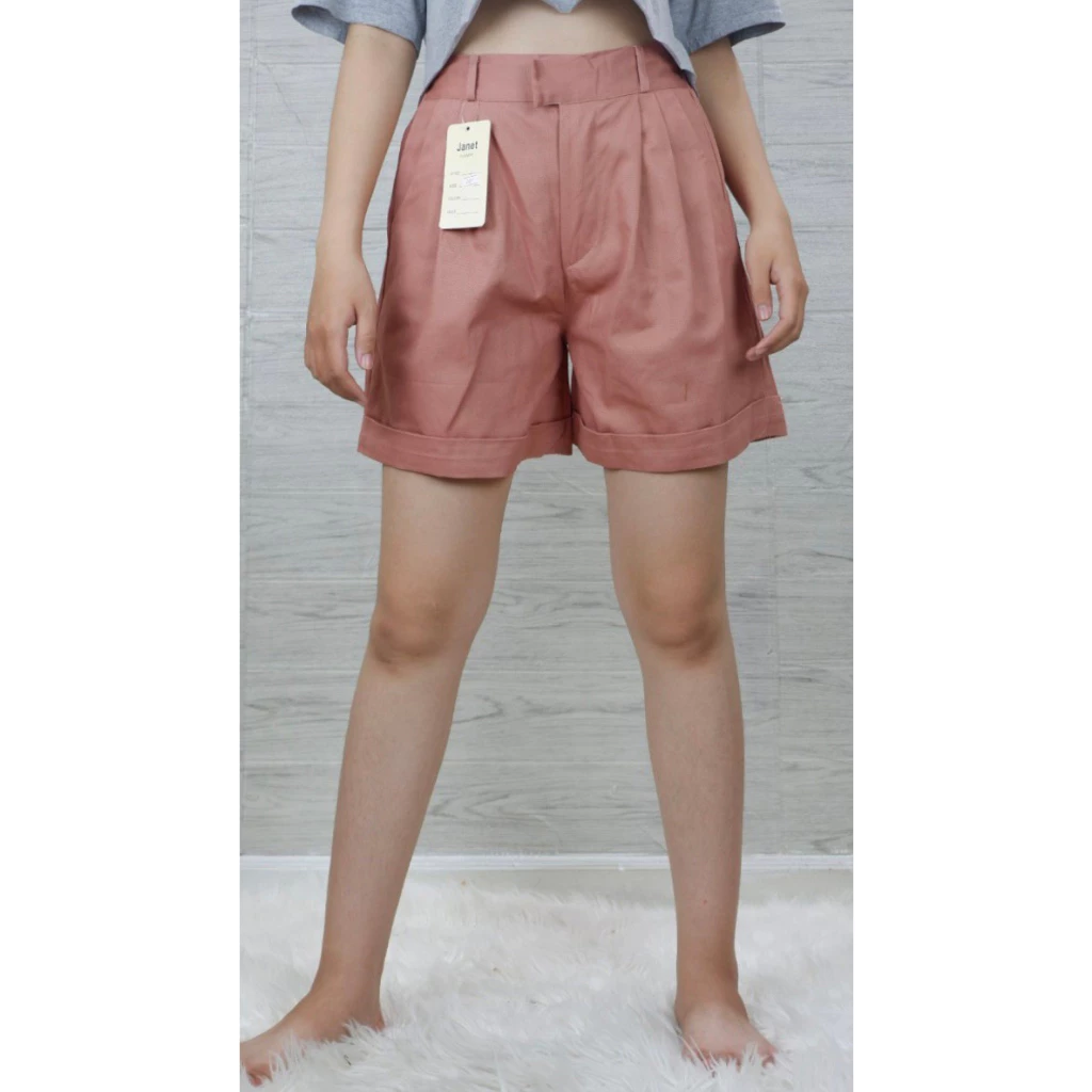 กางเกงขาสั้นผู้หญิง ผ้าคอตตอน เอวสูง รุ่น 289 thumbnail 7