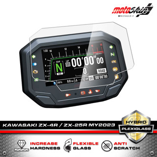 ฟิล์ม Plexiglass กันรอยหน้าปัด KAWASAKI ZX-4R / ZX-25R - 2023 PLEXIGLASS Dashboard Protection Film