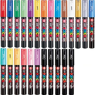 Posca water-based marker extra-fine PC-1M 21 colors + 4 black Mitsubishi pencil