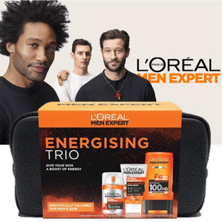 LOreal Men Expert Hydra Energetic Bag Set ชุดผลิตภัณฑ์ดูแลผิวหน้าผิวกายสำหรับผู้ชายสูตรพิเศษมาพร้อมกระเป๋าสินค้านำเข้า