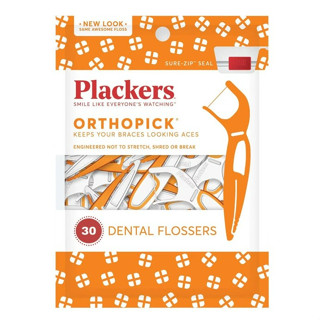 ไหมขัดฟันแบบมีด้ามจับ ใช้ได้กับอุปกรณ์จัดฟัน Plackers Orthopick® Flossers