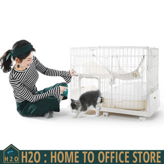 [พร้อมส่ง] Cat cage กรงแมว 61x86x67 cm สีขาว ST221011-9WH