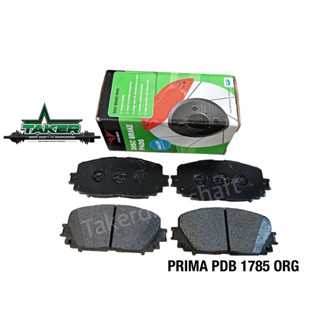 ผ้าเบรคหน้า ผ้าเบรคแท้ Prima PDB1785 สำหรับ Toyota Vios ปี07-12, Yaris S ปี06-12