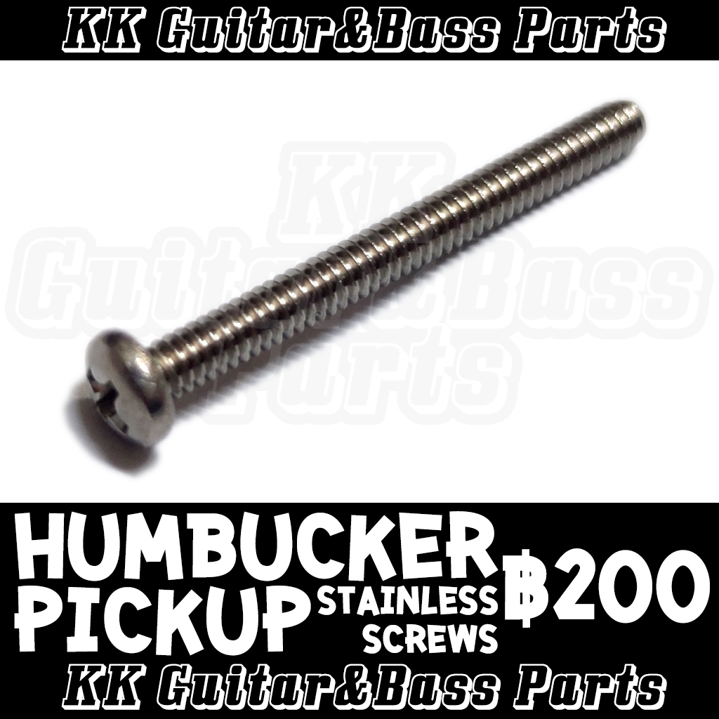 สกรูปิ๊กอัพกีตาร์ Humbucker Pickup Screw Stainless 2.5mm., 2.6mm., 3mm, 3-48" Set 4 Pcs. for Guitar 