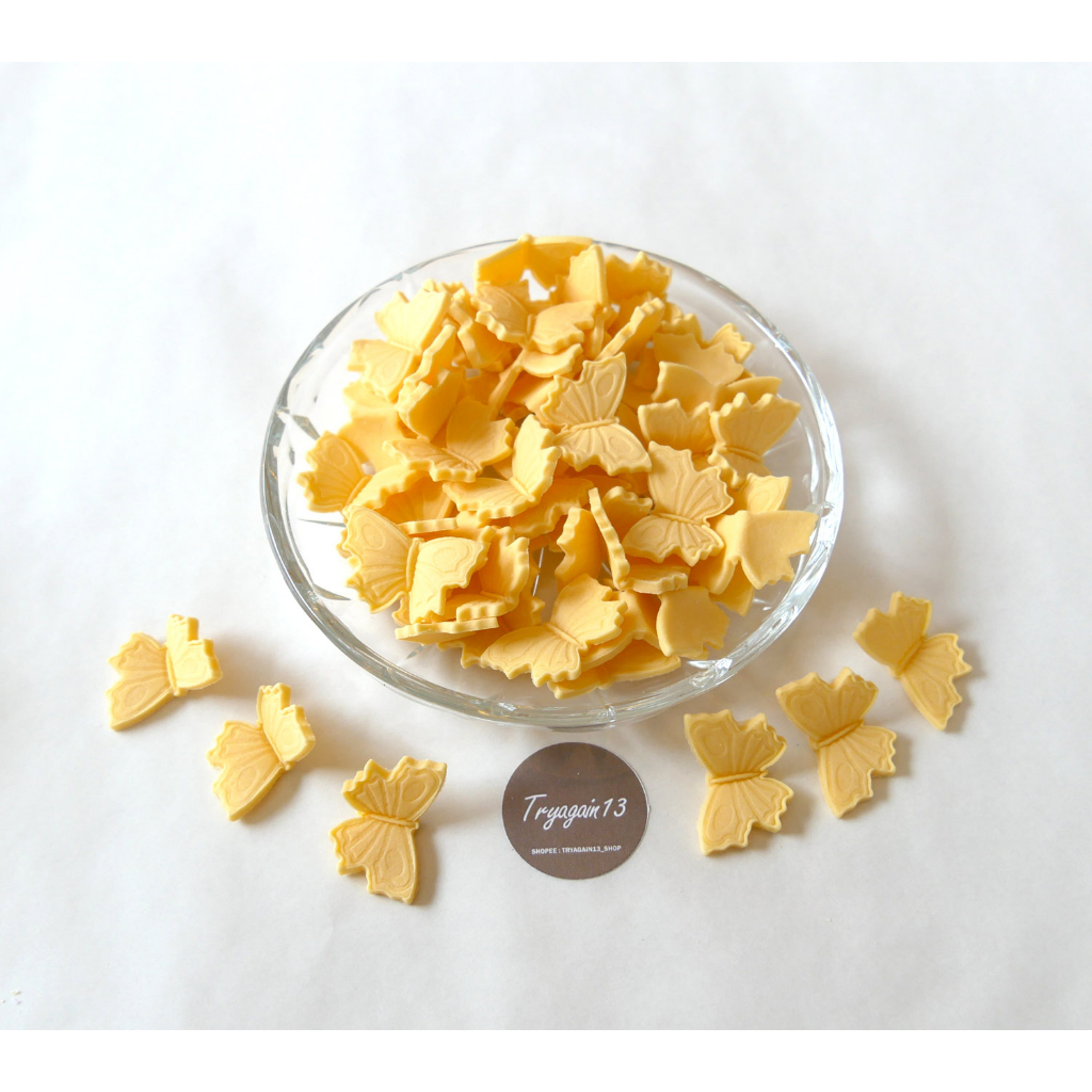 น้ำตาลปั้น ตกแต่งเค้ก รูปผีเสื้อ น่ารักมาก ทานได้ - รูปที่ 3