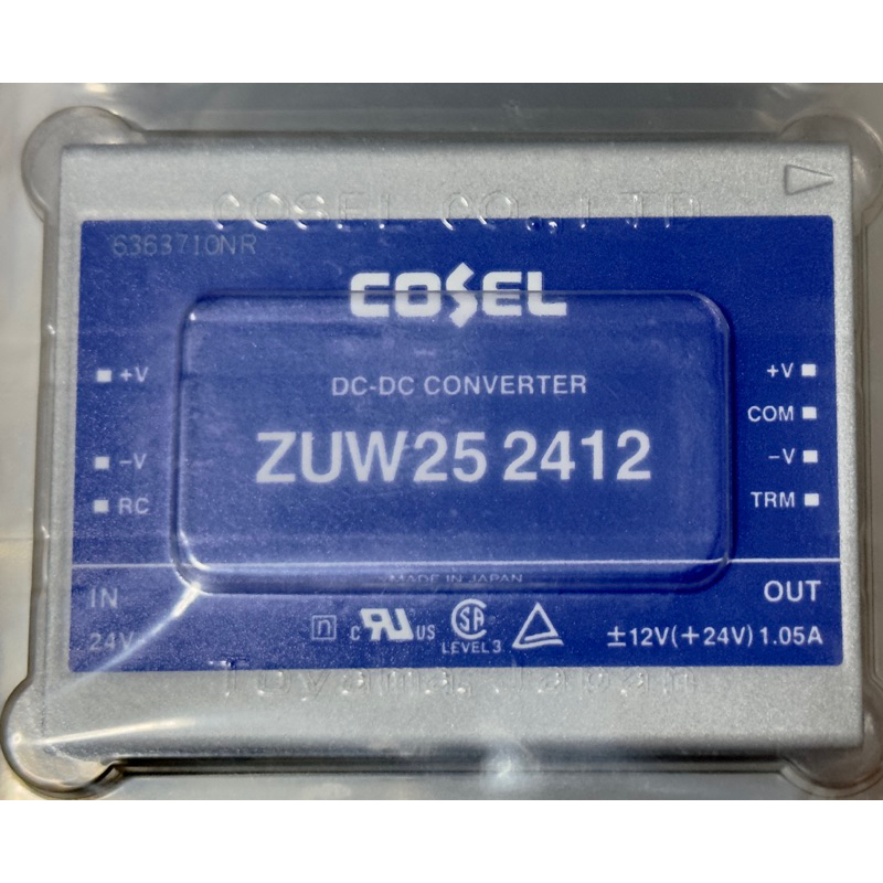 COSEL DC-DC CONVERTER POWER SUPPLY ZUW252412