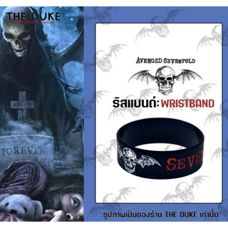 Avenged Sevenfold  ริสแบนด์ อะเว็นจด์เซเวนโฟลด์ Wristband ปั๊มลึกสีคมชัด สายรัดข้อมือ