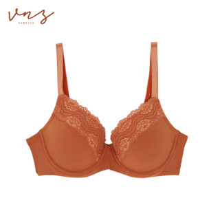 Wienna VNZ.VANEZZA New Arrival  เสื้อชั้นใน มีโครง Tencel BRA ฟองน้ำบาง DL1101 สีดำ ชมพู น้ำตาล