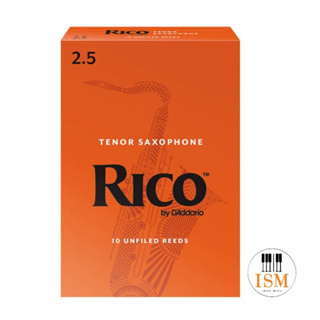 Rico ลิ้นเทเนอร์ แซกโซโฟน กล่องส้ม Tenor saxophone reeds orange box NO.2.5 (กล่อง 10 อัน)