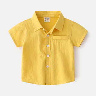 พร้อมส่ง เสื้อเชิ๊ตเด็ก เกาหลี แขนสั้น เสื้อเชิ๊ตเด็กผู้ชาย