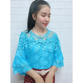 เสื้อลูกไม้ผู้หญิง36-42ผ้านิ่มใส่สบายมีซับในทั้งตัวจ้า