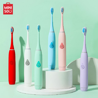 Miniso แปรงสีฟัน แปรงสีฟันไฟฟ้า Multi-color Electric Toothbrush เซท 3 หัวแปรง