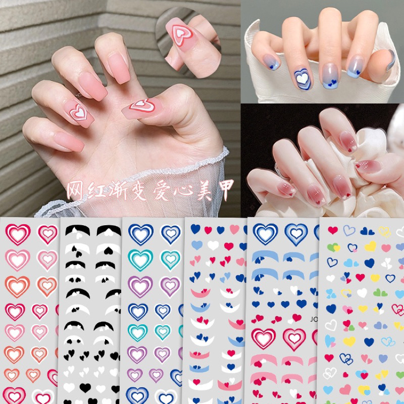 ‼️พร้อมส่ง สติ๊กเกอร์ติดเล็บ ลายระต่าย ลอกแล้วติดได้เลย ไม่ต้องแช่น้ำ