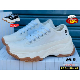 รองเท้าMLB UNISEX CHUNKY HIGH LOW SNEAKER รองเท้าใส่เที่ยว รองเท้าเพิ่มความสูง ทรงสวย ใส่สบาย G25A021