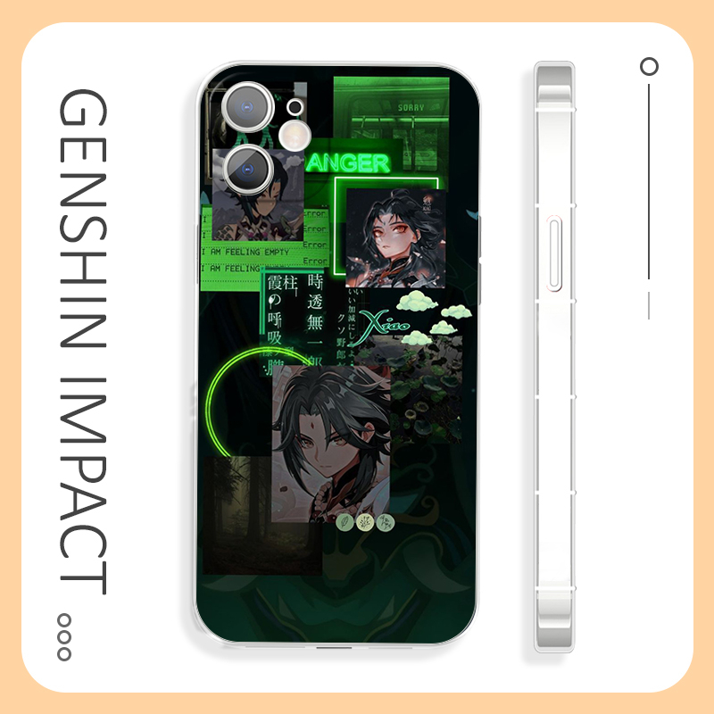 anime Xiao เคสไอโฟน 11 12 13 14 pro max เคส iPhone 7 8 Se2020 7/8plus anime case iPhone X XSMax Xr Genshin Impact cover