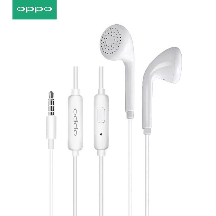 หูฟัง OPPO ซื้อ1แถม1 small talk oppo earphone หูฟังไมโครโฟน3.5mmใช้ได้กับR9 R15 R11 R7 A33 A37 A41 A53 รองรับโทรศัพท์ทุก