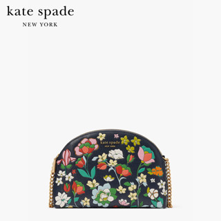 KATE SPADE NEW YORK MORGAN FLOWER BED EMBOSSED DOUBLE-ZIP DOME CROSSBODY KB246 กระเป๋าสะพายข้าง