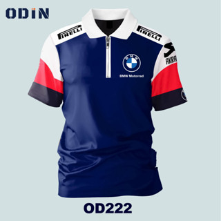 OD222 เสื้อคอปก มีซิป BMW ODIN Zippered Polo Shirt