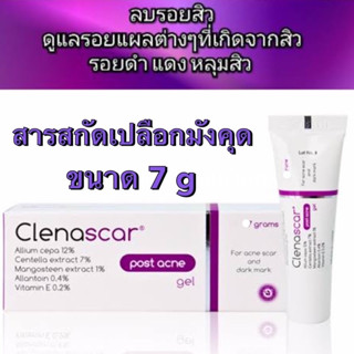 (Exp 20/12/24) Clenascar Post Acne Gel 7 g **หลอดม่วง** คลีนาสการ์ โพสท์ แอคเน่ ดูแลปัญหาแผลเป็นจากสิว รอยแดง