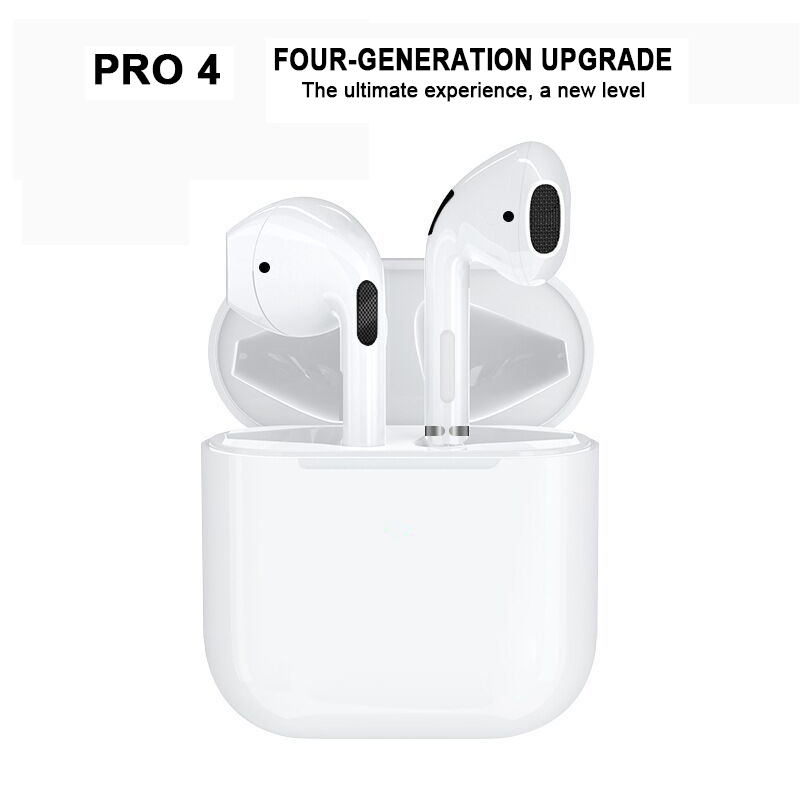 PRO4 TWS หูฟัง  หูฟังบลูทูธไร้สาย 5.1 พร้อมไมโครโฟน และระบบควบคุมแบบสัมผัส สําหรับ IOS Android