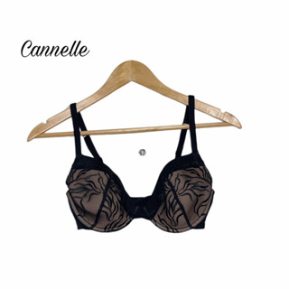 Cannelle Bra  เสื้อชั้นในสีดำของใหม่ Sexy  สายปรับได้ สีดำลาย ด้านหลัง 3 ตะขอ 34A 32B 32C 34D 36D 38D