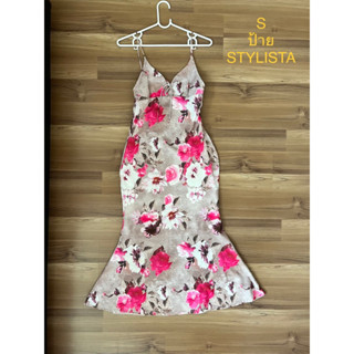 เดรสยาว สายเดี่ยวลายดอก ป้ายStylista