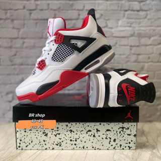 Nike Air Jordan 4 Retro (size40-45) White Red Black