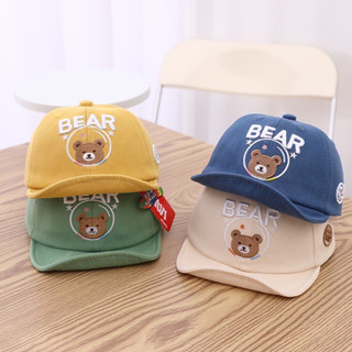 สินค้าพร้อมส่ง หมวกแก็ปเด็ก ปักลาย BEAR ลายการ์ตูนหมี 6-18 เดือน