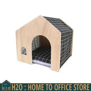 [พร้อมส่ง] Pet house บ้านสัตว์เลี้ยง Minimal บ้านสุนัข บ้านแมว 47x52x50cm (มี 2 สี : สีดำ/สีชมพู)