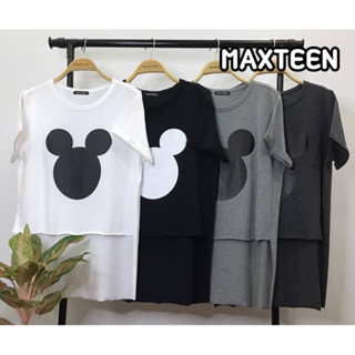 เสื้อยืดMaxteenคอกลม/หน้าสั้น/หลังยาว