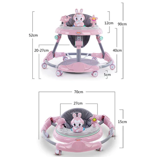 EvianAngel รถหัดเดินเด็กรถเ XB06 รถเด็กหัดเดิน รถหัดเดิน รถขาไถ Baby Walker มีเพลง มีไฟ ที่นั่งปรับได้