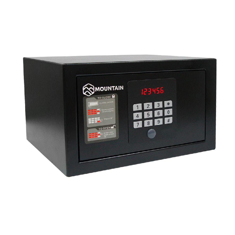 ตู้เซฟโรงแรม - ห้องพัก ตู้เซฟนิรภัย MOUNTAIN Hotel Safe รุ่น DOM 1628B (Size 28x23.5x16.5 cm.)
