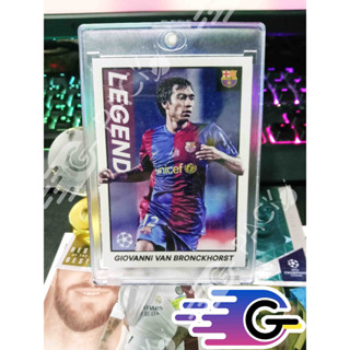 การ์ดนักฟุตบอล 2021-22 Topps Merlin Heritage 97 UEFA Giovanni Van Bronckhorst Legend #140 Barca (แถม Topload+teambag)