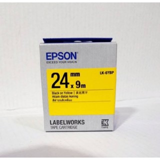 📌EPSON LK-6YBP▪24x9m(สีดำบนสีเหลือง)