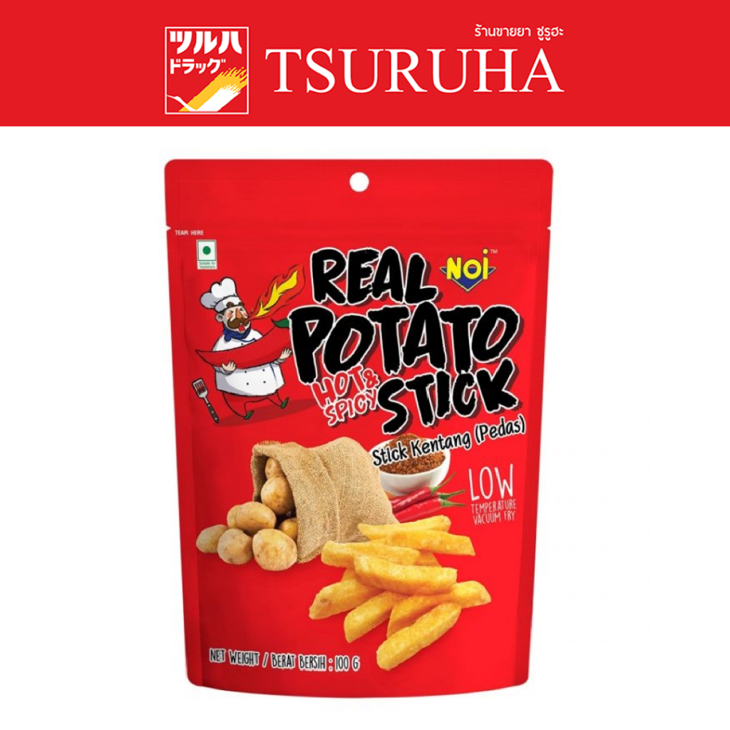 เอ็นโอไอ มันฝรั่งชนิดแท่งทอดกรอบ รสฮอตแอนด์สไปซี 100 กรัม/NOI Hot & Spicy Potato Sticks 100g.