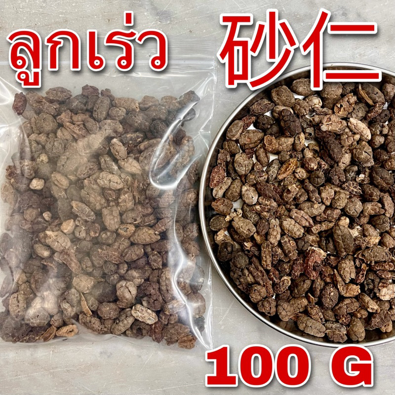 ลูกเร่ว 100 กรัม (砂仁 100g) ซายิ้ง ผลเร่ว เร่ว Fructus Amomi ซาเหริน Sharen เร่วดง Villous Amomum Fruit สมุนไพรจีน