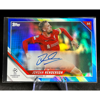 การ์ดฟุตบอล ลายเซ็น 2021-22 Topps UEFA Champions League Jordan Henderson  AUTO  Liverpool