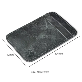 CARD HOLDER(แนวตั้ง) กระเป๋าใส่บัตร หนังแท้ บาง เบา ที่ใส่บัตร กระเป๋าสตางค์