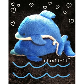 Set of 2 dolphin stuffed animals 🐬🐬 ตุ๊กตาปลาโลมา ทรงอย่างแบด 😎 โลมาแสนรู้