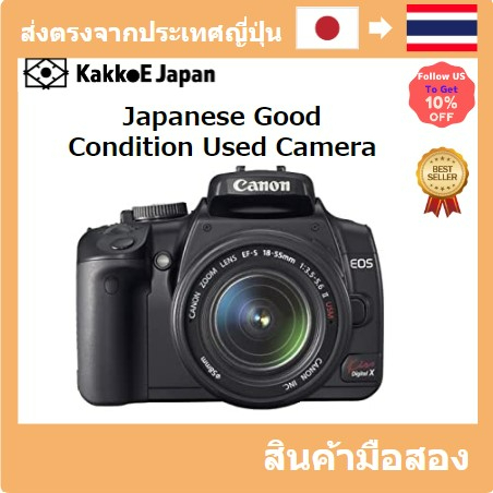 【ญี่ปุ่น กล้องมือสอง】【Japan Used Camera】 Canon Digital SLR camera EOS Kiss Digital X Double Zoom Kit Black KissDxb-WKIT