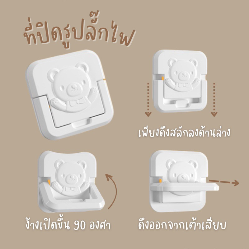 ที่ปิดรูปลั๊กไฟ  อุปกรณ์ป้องกันไฟดูด สองขา พร้อมส่งในไทย