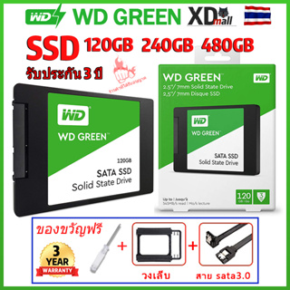 【จัดส่งตลอด 24 ชม】 SSD 120GB,240GB,480GB (เอสเอสดี) WD GREEN SATA3 2.5” For Notebook 6Gb/s Warranty 3 - Y