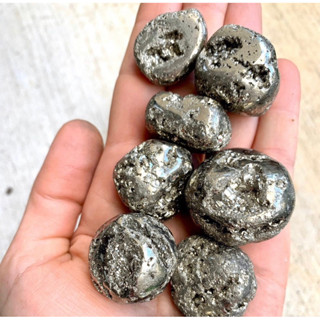 1 Pc Natural pyrite 2-3 cm Polished Tumble Stone / Top High Quality Stone / Pocket Stone Healing Chakra.