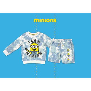 ✅ [4-5Y] Minion Jumper And Shorts ชุดเสื้อ เสื้อกันหนาว และกางเกงขาสั้น